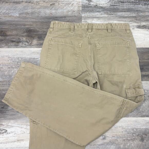 Wrangler Khaki Mens 34x32 Relaxed Fit Multi Utility Pockets Cargo Workwear Pants - Picture 1 of 10